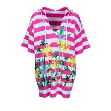 Princess goes Hollywood • gestreepte sweat jurk • 36, Kleding | Dames, Jurken, Princess goes Hollywood, Verzenden, Nieuw, Roze