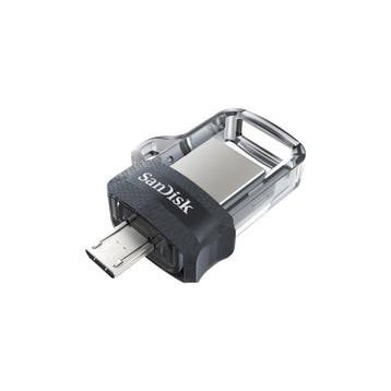 SanDisk Ultra Dual-Drive M3.0, 256GB, Computers en Software, USB Sticks, Verzenden, Zo goed als nieuw
