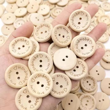 20 knoopjes Handmade with love - zelfgemaakt - DIY - kled..., Ophalen of Verzenden, Nieuw