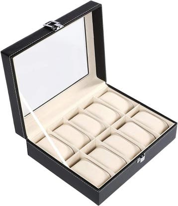 Lowander Horlogebox - Voor 10 Horloges, Sieraden, Tassen en Uiterlijk, Overige Accessoires, Verzenden, Nieuw