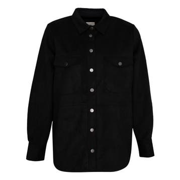 Milano Italy • zwarte blouse suede look • 36, Verzenden, Zwart, Maat 36 (S), Milano Italy