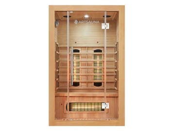 Veiling - Infraroodcabine / Sauna Kiruna - 120x105x190 cm, Sport en Fitness, Nieuw
