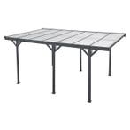 Carport / Terrasdak - Platdak - 5 x 3 m - Donkergrijs, Tuin en Terras, Overkappingen, Verzenden, Nieuw