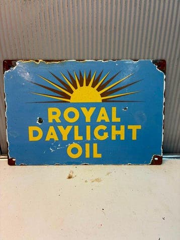 Royal Daylight Oil – Zonmotief – Emaille Reclamebord -