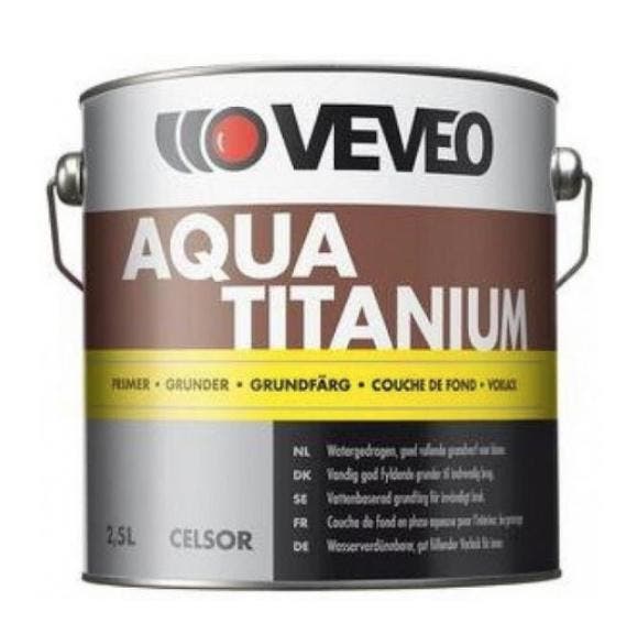VEVEO Aqua Titanium PRIMER - WIT of alle lichte kleuren -..., Doe-het-zelf en Verbouw, Verf, Beits en Lak, Verf, Wit, Nieuw, Minder dan 5 liter