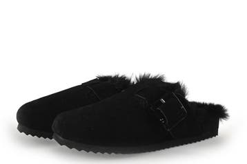 Birkenstock Pantoffels in maat 38 Zwart, Verzenden, Zwart, Zo goed als nieuw, Pantoffels of Sloffen