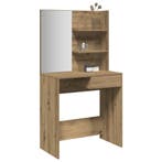 vidaXL Kaptafel met spiegel 74,5x40x141 cm artisanaal, Huis en Inrichting, Tafels | Salontafels, Minder dan 50 cm, 50 tot 100 cm