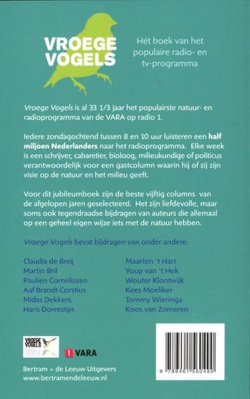 Vroege Vogels 9789461560490, Verzenden, Gelezen