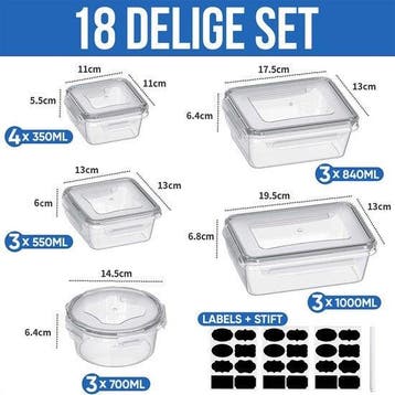 2dekans | Strex Vershoudbakjes - Meal Prep Bakjes - Plastic, Ophalen of Verzenden, Zo goed als nieuw