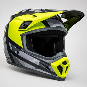Bell MX-9 Crosshelm Fluo Geel/ Grijs Camo - MAAT M, Verzenden, Nieuw met kaartje, Offroadhelm