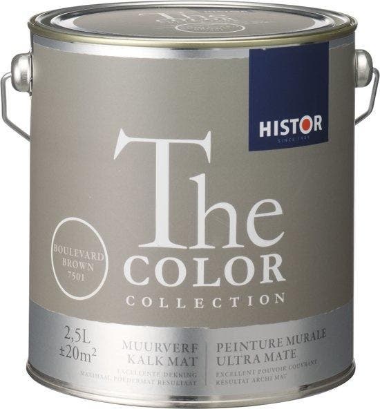 Histor The Color Collection Muurverf - 2,5 Liter - Boulevard, Doe-het-zelf en Verbouw, Verf, Beits en Lak, Nieuw, Verzenden