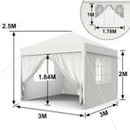 Partytent Paviljoen 3x3 3x6 3x9m met zijwanden Nieuw, Partytent, Minder dan 4 meter, Nieuw, 8 meter of meer