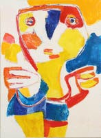 Broer Dobbelsteen (1936 – 2019) - Figuur Geel - Blauw - Rood