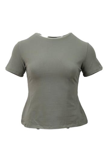 Organic Basics T-shirt in maat L Groen, Kleding | Dames, T-shirts, Organic Basics, Verzenden, Zo goed als nieuw, Groen