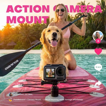 Sup Board - Opblaasbaar Paddle Board - 204 kg - Roze - SOLAV, Verzenden, Zo goed als nieuw
