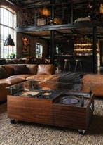Salontafel - Hout, Glas, Metaal, Nieuw