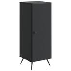 vidaXL Dressoir Zwart 33 x 34,5 x 90 cm Bewerkt hout, Verzenden, Nieuw, Overige houtsoorten, Minder dan 50 cm