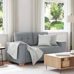 vidaXL Loveseat bank 160x77x82 cm stof lichtgrijs, Verzenden, Nieuw, Stof