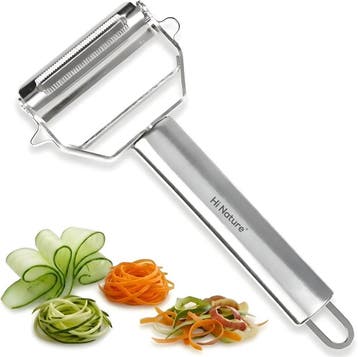 HI NATURE™ Dunschiller &amp; Spiraalsnijder - 2-in-1, Ophalen of Verzenden, Zo goed als nieuw