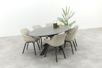 Hartman Sophie/Scotland 6-persoons ovale tuinset 230x115 cm., Verzenden, Nieuw, Kunststof, Tuinset