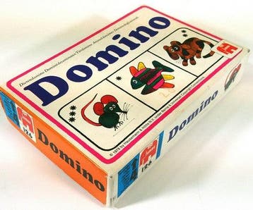 Vintage Hausemann & Hötte Jumbo dominospel met dieren, Verzenden, Gebruikt