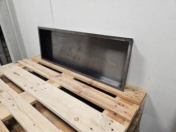 Inbouwnis Salo 30 x 90 x 7 cm geborsteld gun metal, Ophalen of Verzenden, Nieuw, Rvs, Bad