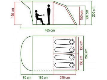 Coleman Oak Canyon 4 Blackout 4 persoons familie tent Nieuw, Ophalen of Verzenden, Nieuw, Tot en met 4