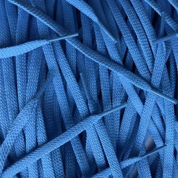 Grove veters - Blauw • 120  cm x 8 mm, Kleding | Heren, Ophalen of Verzenden, Nieuw
