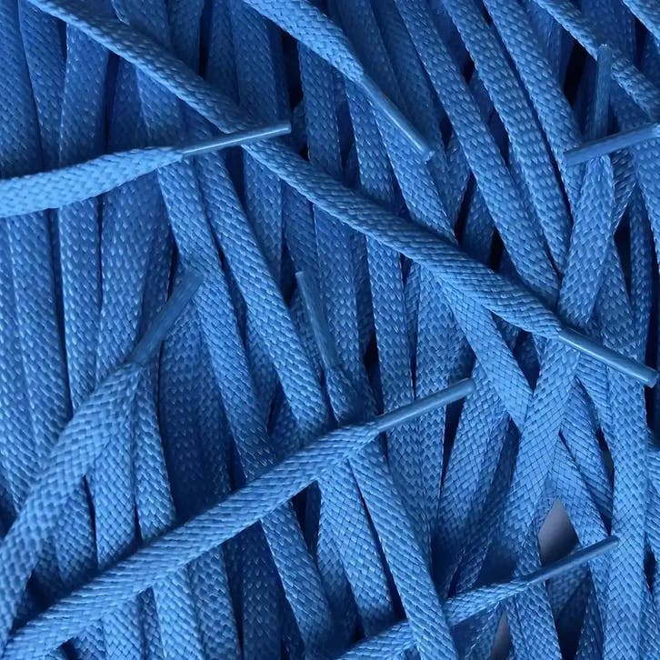 Grove veters - Blauw • 120  cm x 8 mm, Kleding | Heren, Schoenen, Ophalen of Verzenden