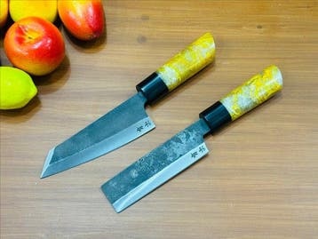 Keukenmes - Bunka & Nakiri - Handgemaakt Japans staal,