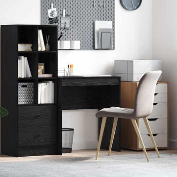 vidaXL Bureau Zwart Eiken 70 x 40 x 76 cm, Verzenden, Nieuw