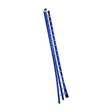 Eurostairs opsteek ladder dubbel uitgebogen 2x16, Nieuw, Ladder, Opvouwbaar of Inschuifbaar