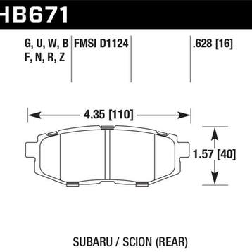 Hawk 13 Scion FR-S / 13 Subaru BRZ/10-12 Legacy 2.5 GT/3.6R, Ophalen of Verzenden, Nieuw