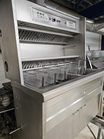 Gereviseerde Florigo bakwand friteuse 1x3M 1x2M Hoog rendeme, Ophalen of Verzenden, Gebruikt