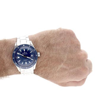 Edox Sky Diver; Automatisch Heren horloge, Overige merken, Staal, Polshorloge, Ophalen of Verzenden