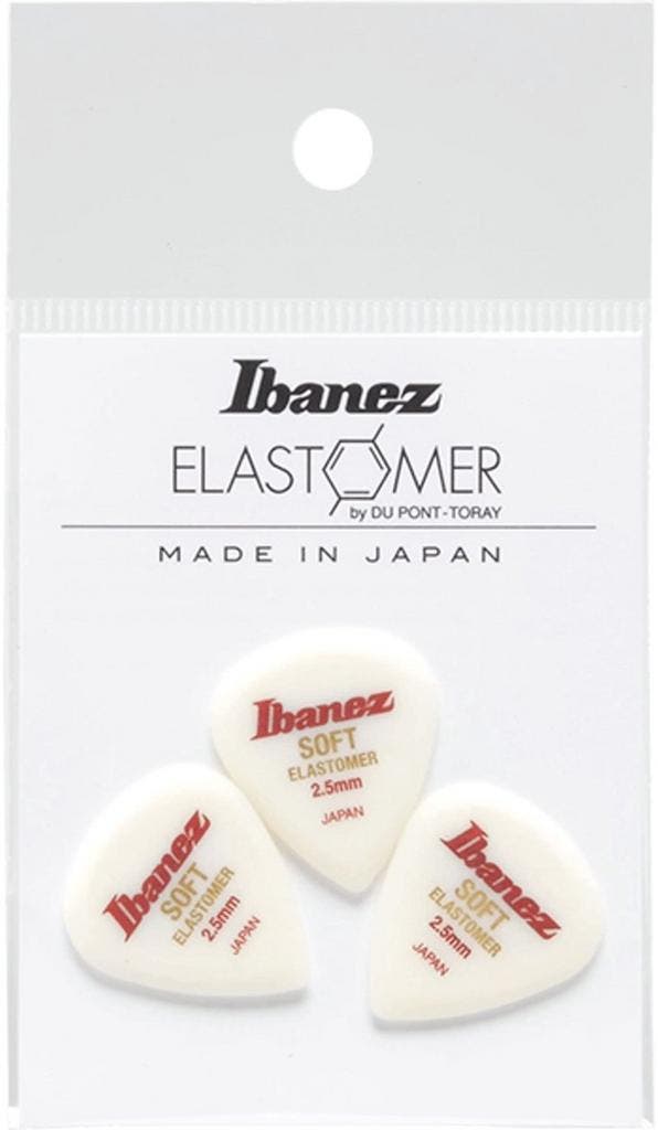 Ibanez BELJ1ST25 Elastomer plectrum Soft 2.50 mm 3-pack, Muziek en Instrumenten, Instrumenten | Toebehoren, Elektrische gitaar