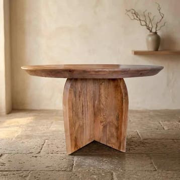 Ronde eettafel Tense Naturel Mangohout 150 cm | Starfurn, Ophalen of Verzenden, Nieuw