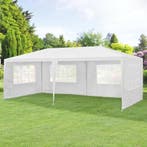 Paviljoen partytent met 6 zijwanden 6x3x2,55 m wit, Verzenden, Nieuw