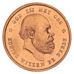 Gouden 10 Gulden Willem III 1876 Pr+, Postzegels en Munten, Munten | Nederland, Verzenden