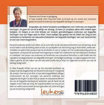 De cirkel van zorg voor intern begeleiders / Knapzak, Boeken, Verzenden, Gelezen, Eleonoor van Gerven