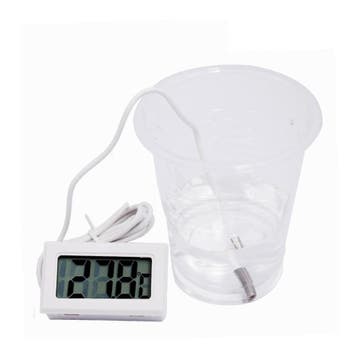 Thermometer wit LCD met sonde (voor aquarium e.d.), Ophalen of Verzenden, Nieuw