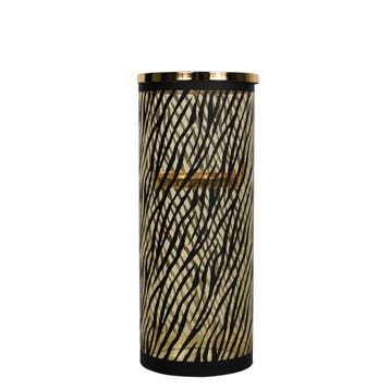 *windlicht cilinder goud zebra breed medium 30cm*, Verzenden, Nieuw