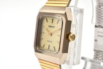 Rado - DiaStar Gold-Tone Rectangular Ladies Quartz - Zonder, Nieuw