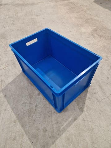 Stapelbak, 600x400x320 mm, euronorm, blauw pp, nieuw, Doe-het-zelf en Verbouw, Kratten en Dozen, 40 tot 60 cm, 50 tot 75 cm, Ophalen of Verzenden