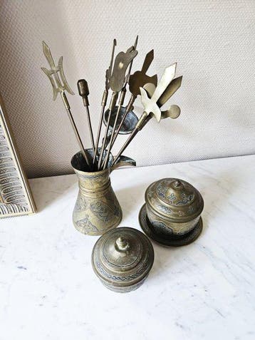 Tafelservies (14) - Verguld messing