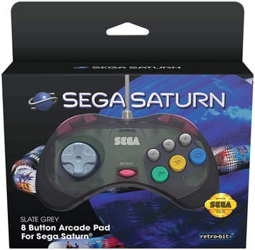 Retro-Bit Sega Saturn controller slate grey, Spelcomputers en Games, Verzenden, Nieuw