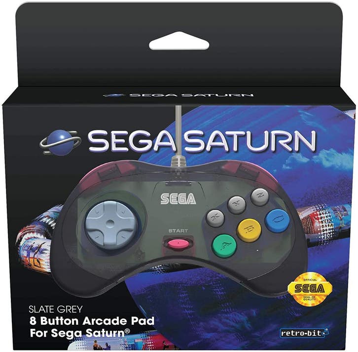 Retro-Bit Sega Saturn controller slate grey, Spelcomputers en Games, Spelcomputers | Overige Accessoires, Verzenden
