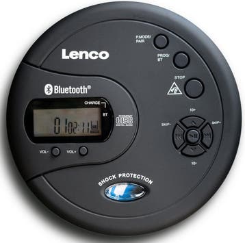 Discman - CD Speler - MP3 Speler - Met bluetooth - Zwart - L, Verzenden, Zo goed als nieuw