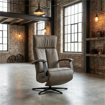 Leren relaxfauteuil met hartbalans Pure - Toledo Moss, Bohemian, Industrieel, Modern, Scandinavisch, Nieuw, Ophalen of Verzenden