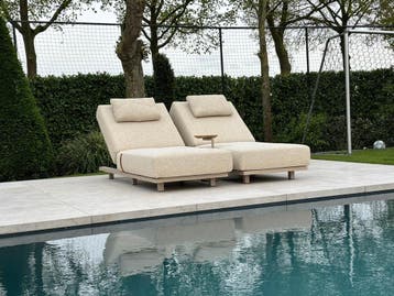 Ferias 4 seasons outdoor ligbed Latte Daybed Verstelbaar, Tuin en Terras, Ophalen of Verzenden, Nieuw, Aluminium, Inklapbaar